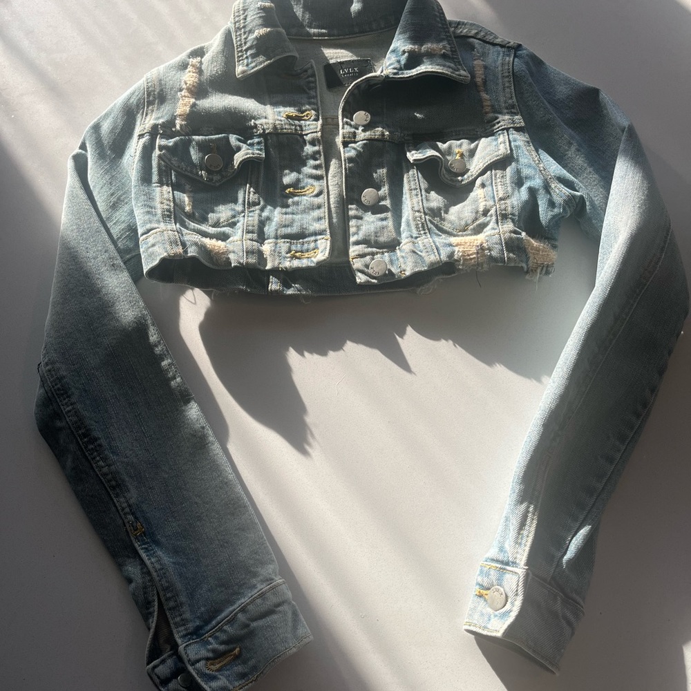 LVLX Demin Jean Crop Jacket Women’s Small